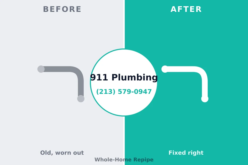 Before and after: plumbing company Bourbon, MO
